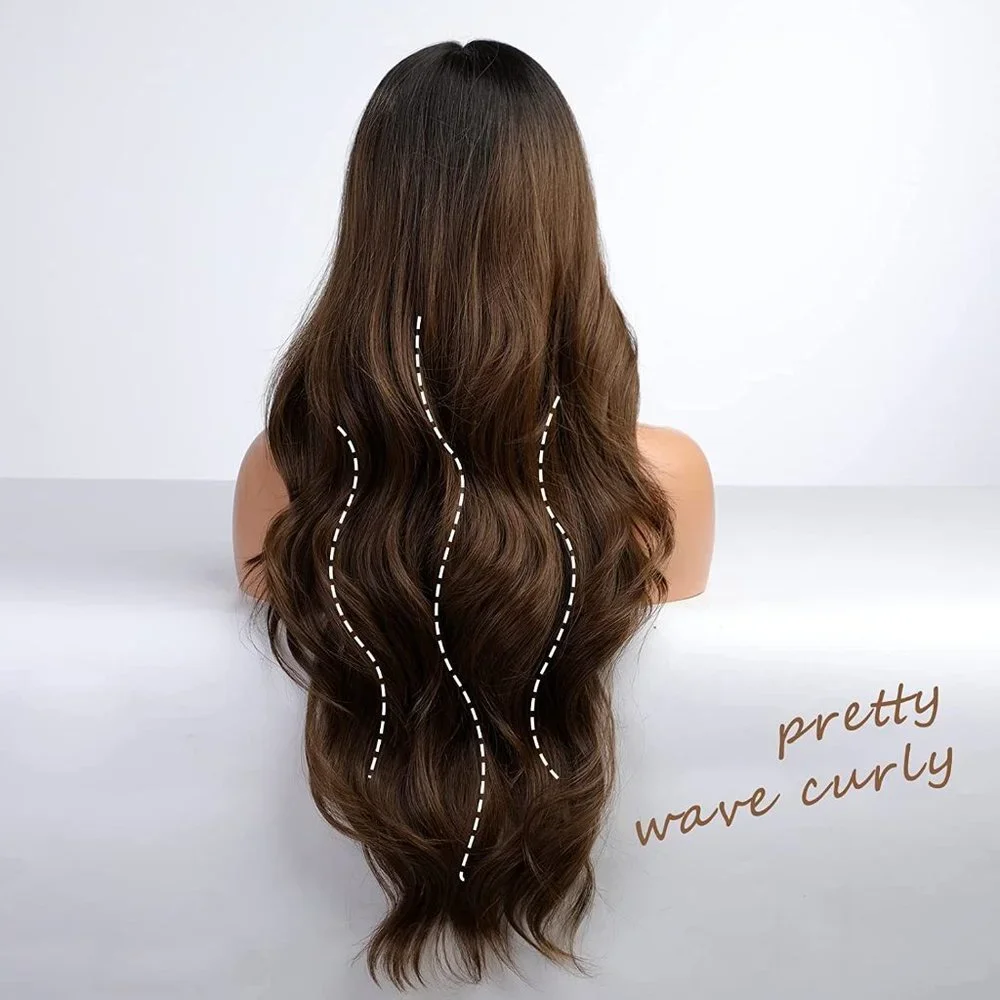 Dark Roots Brown Lace Front Wig